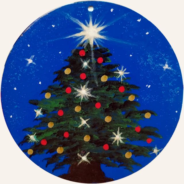 Albero di Natale: decorazione natalizia dipinta a mano da Artedory
