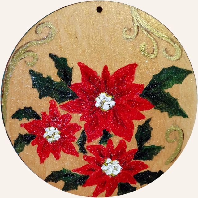 Stelle di Natale: decorazione natalizia dipinta a mano da Artedory